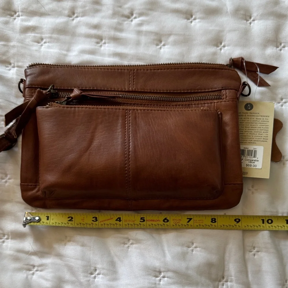 G.H. Bass & Co. Tan Leather Crossbody Bag - Picture 10 of 10